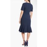 London Times NEW Petites Sheath Dress Womens 6P Blue Knot Front Career Cocktail Photo 9