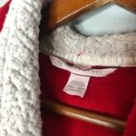 Victoria's Secret  Red Embroidered VS 100% Polyester short Robe hood sz XS / S Photo 5