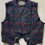 Woolrich VTG 90s  Vest Wool Blend  Southwestern Blanket Aztec Pattern Med USA‎ L Photo 0