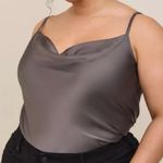 Torrid  | Satin Cowl Neck Cami Silver Gray Gunmetal Spaghetti Strap | Size 1, 1X Photo 0