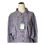 Duluth Trading Co Dress Women 2XL Purple Armachillo Cooling Plaid Shirt Mini NWT Size XXL Photo 1