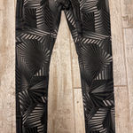 Reebok  Black and Gray Patterned Leggings Photo 0