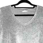 J.Jill Pure Gray Velour V-neck Oversized Sweater Small Tall Photo 1