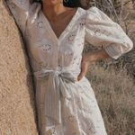 Rebecca Taylor  cotton linen blend garden eyelet dress NWT Photo 0