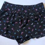 EXPRESS Butterfly Lined Black Flutter Shorts Size 00 Photo 0