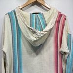 Vintage Havana 100% Cotton Striped Lace Trimmed Baja Hoodie Size Medium Photo 4