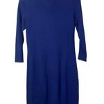 The Limited  Blue Cowl Neck Wool Long Sleeve Sweater Dress S Photo 1