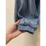 Women’s Sweater Colorblock Corduroy Crew Neck, Long Sleeve White/Blue/Pink Sz L White Size L Photo 5