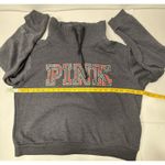 Victoria's Secret PINK  Campus Cowl Neck Sweater Top Grey Plaid Sz L Christmas Y2K Photo 4