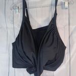 Cacique Swim by  Wrap around black Plunge bathing suit top Photo 0