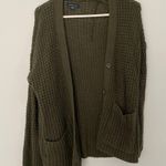 American Eagle Olive Green Oversized Cardigan Photo 0