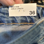 ZARA Women's BLUE STOVE PIPE DENIM JEANS HIGH WAIST 26" SIZE 4 ANKLE LENGTH NWT Photo 4