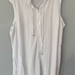 Portocruz White Full Zip Swimsuit Cover Up Hood Women's Plus Size 3X Sleeveless Photo 0