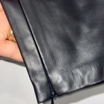 ZARA Black Faux Leather Side Zip Ankle Legging Pants size M black Photo 4