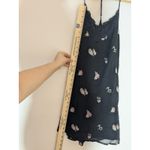 Abercrombie & Fitch  Women's Mini Shift Dress Black Floral Spaghetti Strap Sz XXS Photo 9