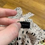 The Limited  Women's Size Small Tie Neck Blouse Semi-Sheer Pink Black Dot Print‎ Photo 5