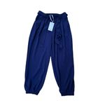 Grace Karin Women's Grace Karin Casual Self Tie Bow-Knot Ankle Length Pants Med NWT Blue Photo 1