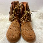 Steve Madden Suede Fringe Mocassin Booties Photo 3