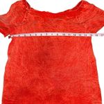 Project Social T  Los Angeles Short Sleeve Smocked Top Blouse Women S‎ Red Orange Photo 3