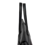 Longchamp Vintage Leather Shoulder Tote Bag Black Pockets Classic Heritage Photo 12