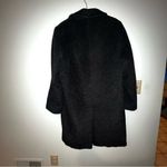 Anne Klein Vintage Black Wool Mohair Acadamia Style Button Front Long Coat 12 Photo 3