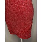Windsor  USA Red Spaghetti Strap Tank Bodycon Shimmer Mini Cocktail Dress Large Photo 3