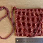 Vintage Y2K Pink Seed Bead Crochet & Mesh Crossbody Bag w/Magnetic Closure EUC Photo 0