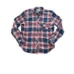Rails Hunter Plaid Flannel Button Down Shirt Womens Large Purple Pink Blue White Photo 1