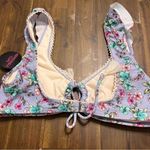 No Boundaries  Floral Bikini Top Crop Tassel Ruffle Medium 7-9 Photo 2