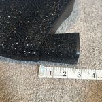 Women’s Black Glitter Covered Chunky Heeled Party Boots Zipper Size 10.5 NEW Photo 8