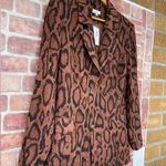 We Wore What SHAPED LONG BLAZER IN BROWN SNAKESKIN SZ 6 Photo 2