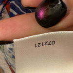 Soft Surroundings Navy Blue Orange Floral Embroidered Tunic Top Boho XL Photo 5