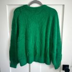 Aerie  Women's S Flurry Crewneck Sweater Kelly Green Plush Fuzzy Pullover New Photo 7