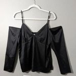 WAYF cold shoulder tie strap cami in black Photo 3