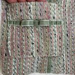 Retro Pastel Peppermint Candy Cane Blazer with Velvet Bow Jewel Silk Lining Pink Size 10 Photo 6