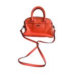 Milly  Orange Leather Top Handle Satchel Crossbody Bag Photo 9