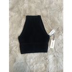 Babaton  Women's XS Crop Top Tank Knit Ribbed Thick Stretch‎ Black Casual Photo 6