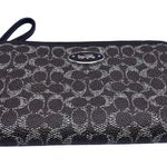 Coach  Brown Gray Signature Wallet Wristlet Photo 2