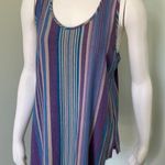 Drew  Purple blue and gray striped racerback tank medium Photo 0
