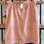 Gap NWT Drape Cinchable Paperbag Waist Pink Pocket Skirt, M Photo 0