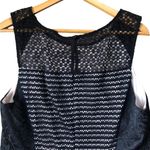 Moulinette Soeurs Anthropologie Sheath Dress 16 Black Floral Crochet Jacquard Photo 4