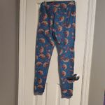 LuLaRoe Vibrant Blue and Red Floral Leggings Photo 3