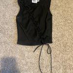 Princess Polly Black Tie Top Photo 1