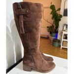 Naturalizer Women's Demi Wide-Calf Tall Zip-Up Boots Dark Brown Suede,Size 4,New Photo 1