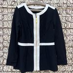 Boston Proper Beyond Travel Color Block PaneledBlack White Jacket NWT SMALL Photo 0