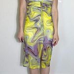 Urban Outfitters  Mesh Strapless Midi Dress In Purple Multi Size XS Photo 0