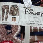 Disney  Mickey Mouse Gingerbread House 3 Piece Fleece Pajama Set SIZE S Photo 1