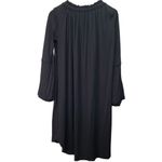 Malia Mills Dress Women X Small Black Grey Off Shoulder Bell‎ Sleeve Silk Blend Size XS Photo 1