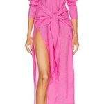 NWT ATOIR Revolve The Paris Dress Shocking Pink Maxi Tie Waist Dress Size Small Photo 0
