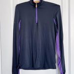 KASTEL Denmark • Charlotte 1/4 zip sun shirt black purple mesh horseback riding Photo 0